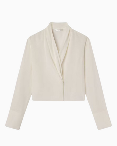 Frame Shawl Collar Blouse in Cream