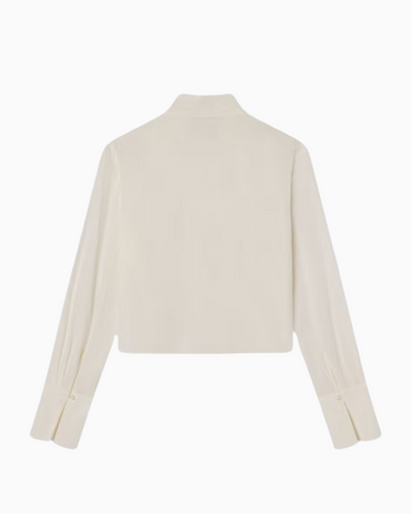 Frame Shawl Collar Blouse in Cream