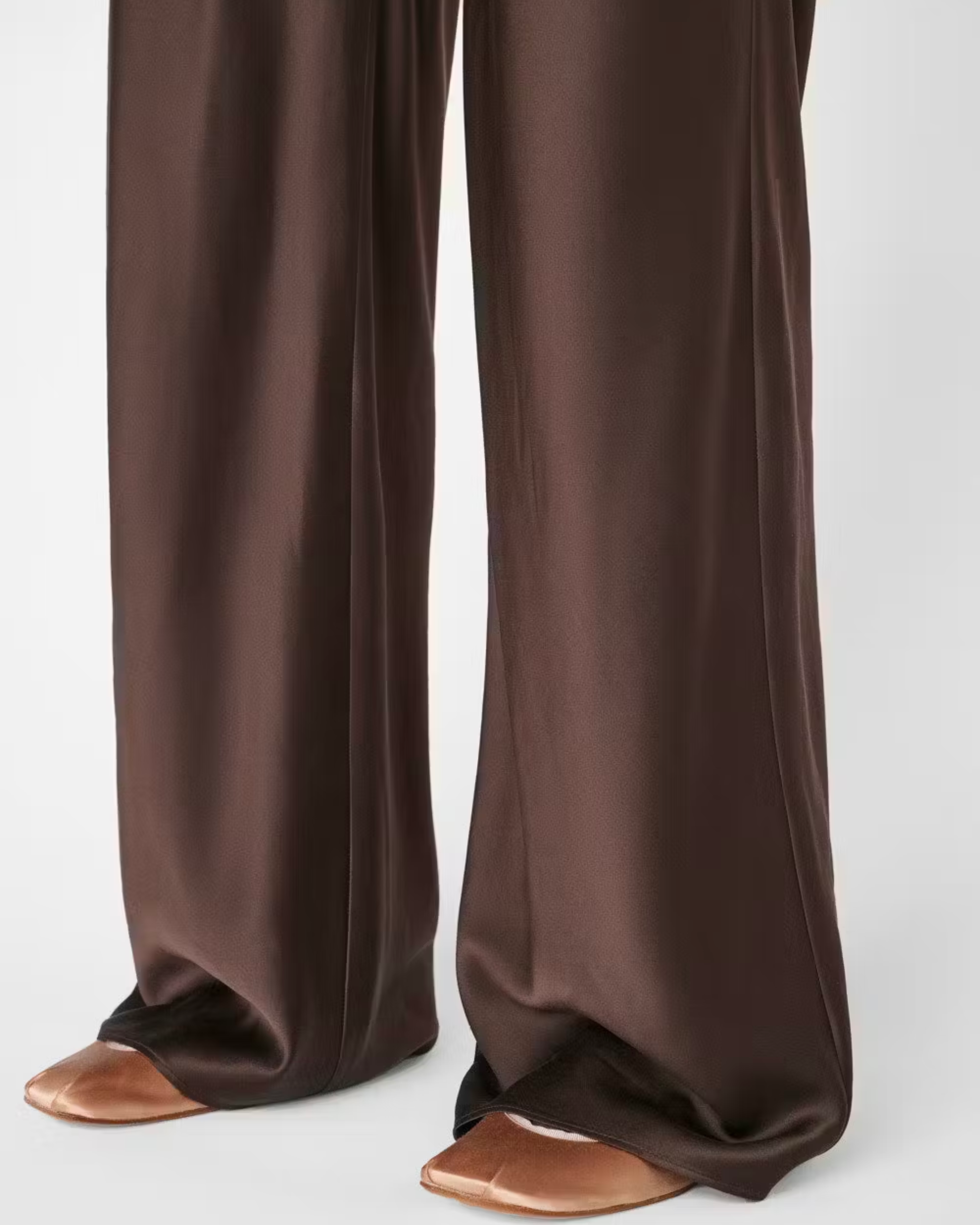Frame Wide Leg Pull on Pant in Espresso
