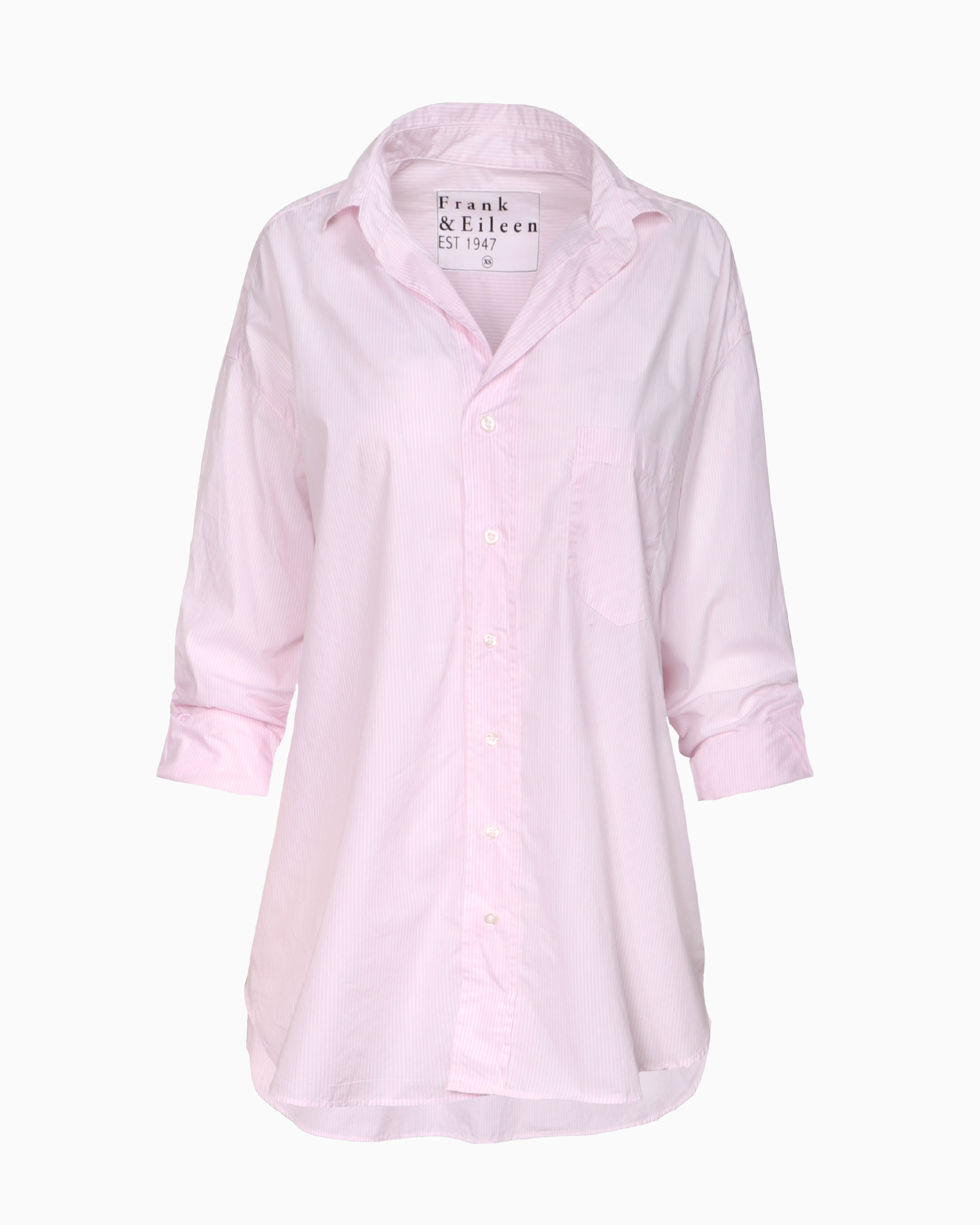 Frank & Eileen Shirley Button Up Top in Thin Pink Stripe