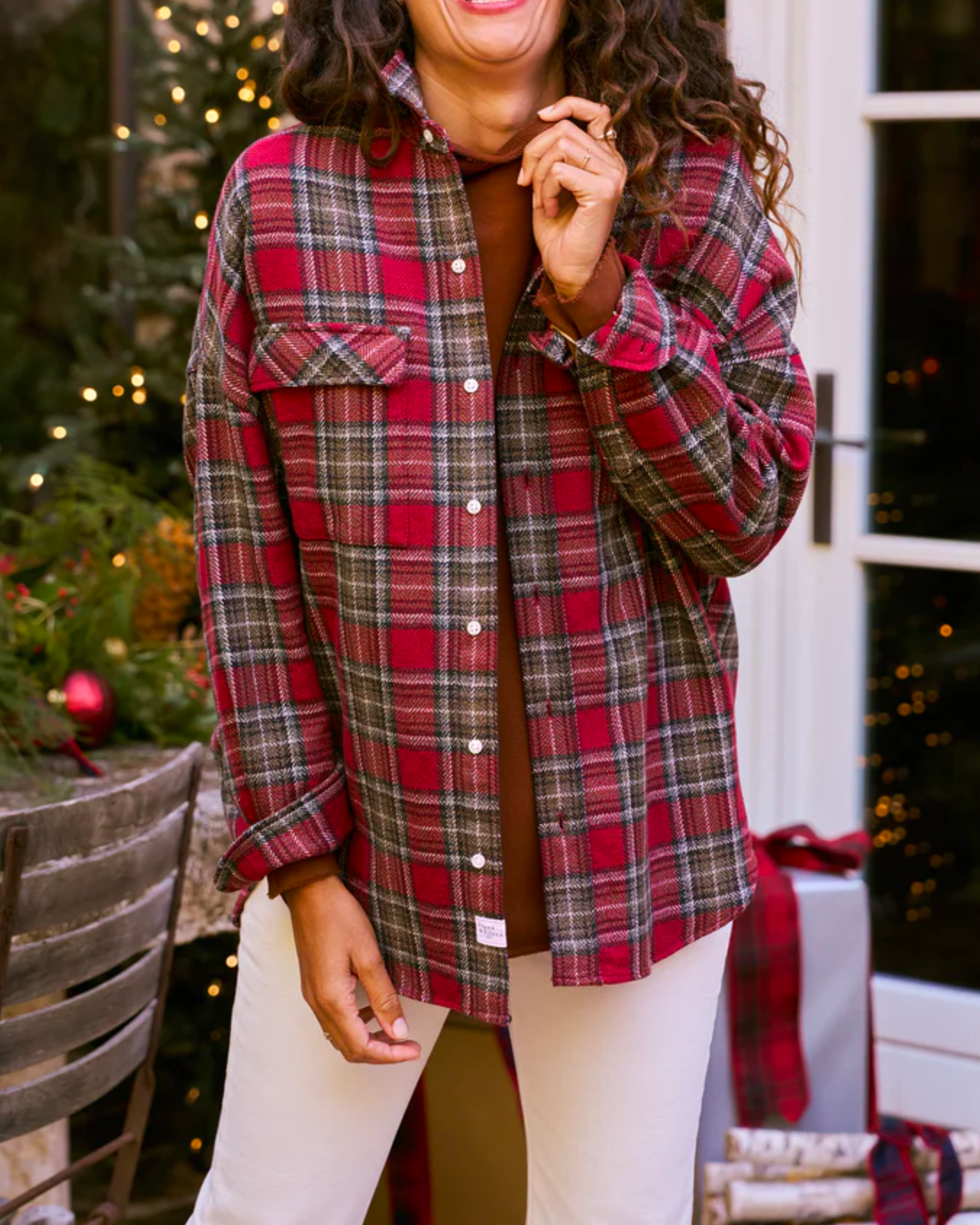 Frank and Eileen McLoughlin Utility Shirt in Red and Black Plaid