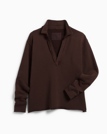 Frank and Eileen Patrick Popover Henley in Irish Chocolate