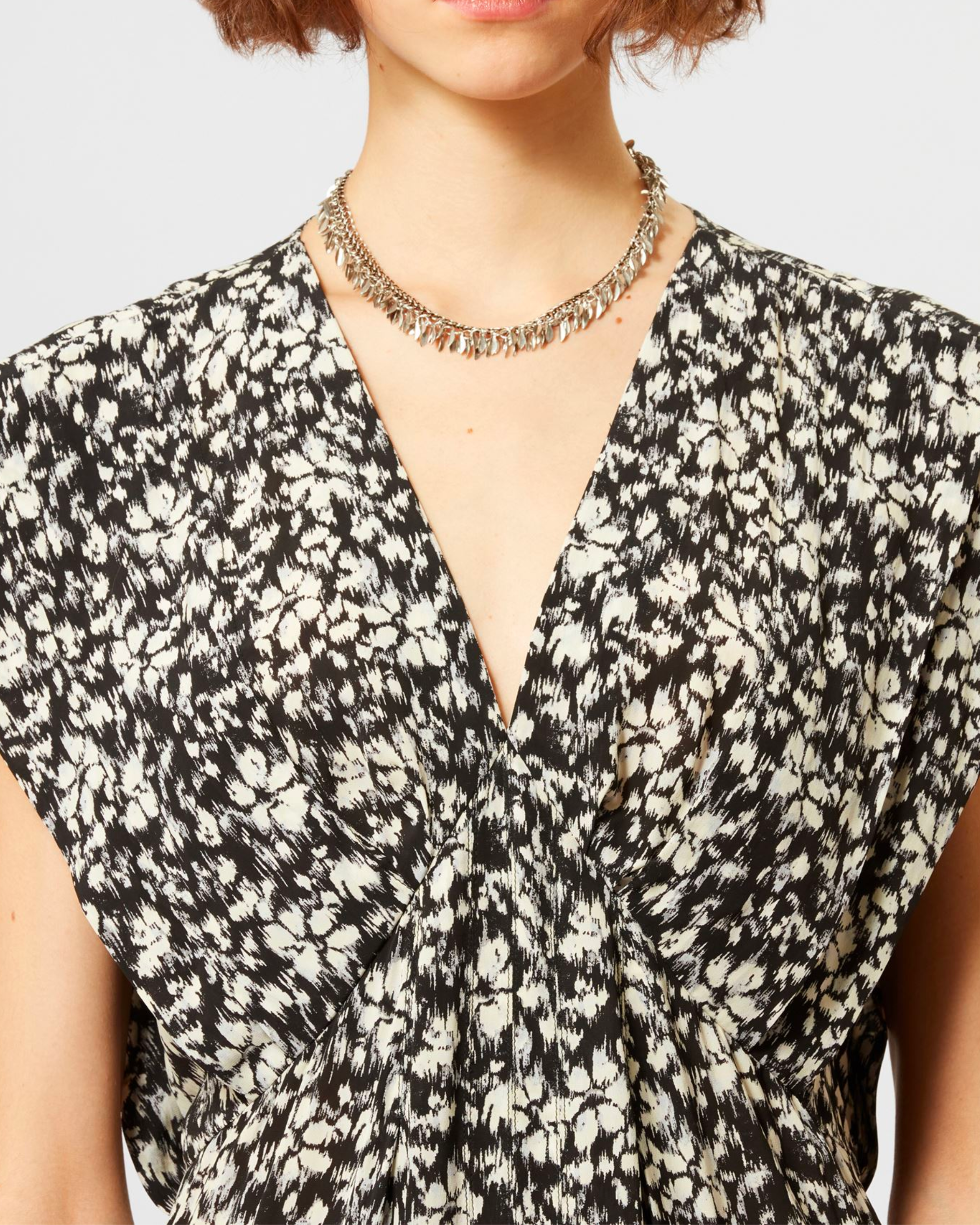Isabel Marant Epolia Dress in Black and White Floral