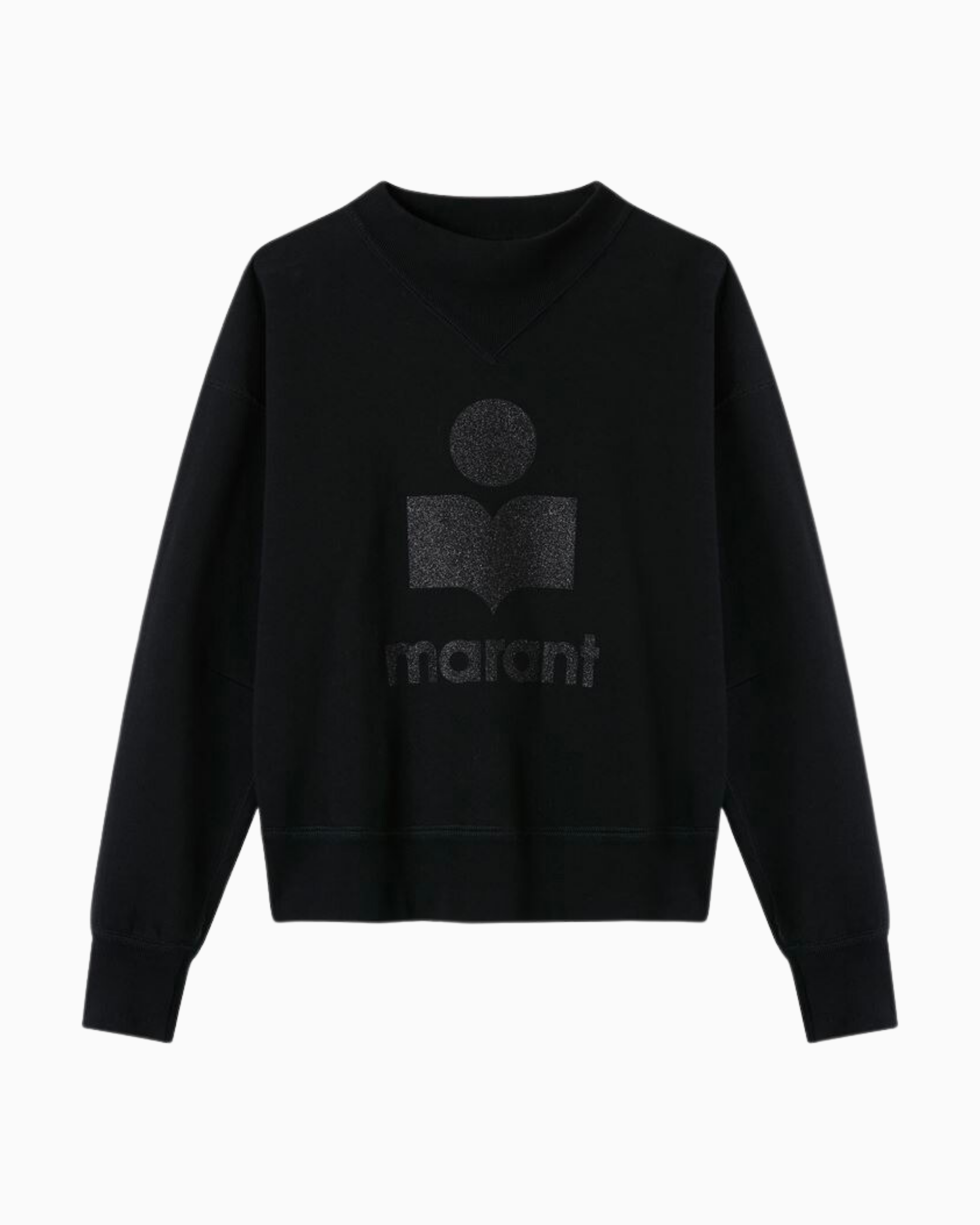 Isabel Marant Moby Logo Sweatshirt in Black Glitter