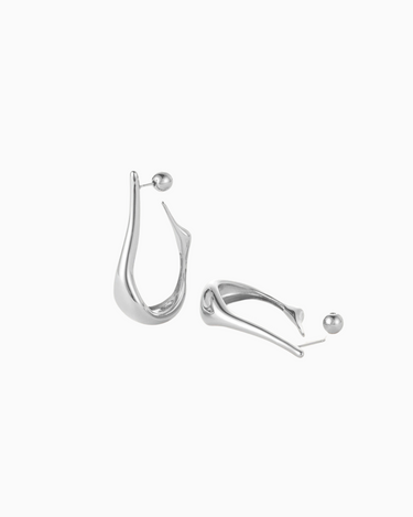 Jenny Bird Colette Hoops in Silver