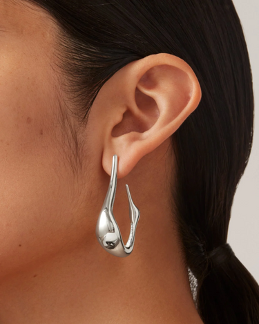 Jenny Bird Colette Hoops in Silver