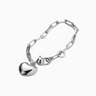 Jenny Bird Heart Bracelet in Silver