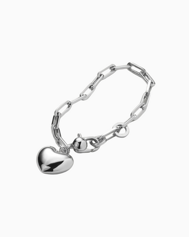 Jenny Bird Heart Bracelet in Silver