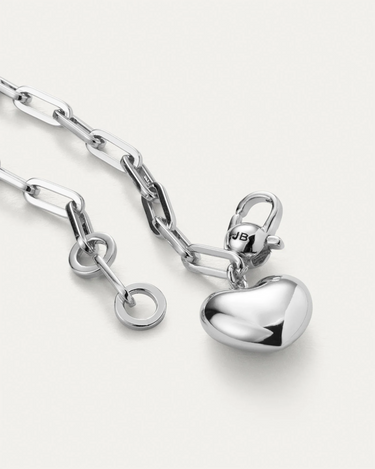 Jenny Bird Heart Bracelet in Silver