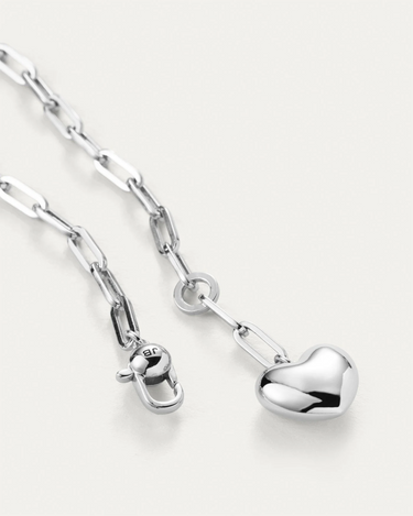 Jenny Bird Heart Chain in Silver