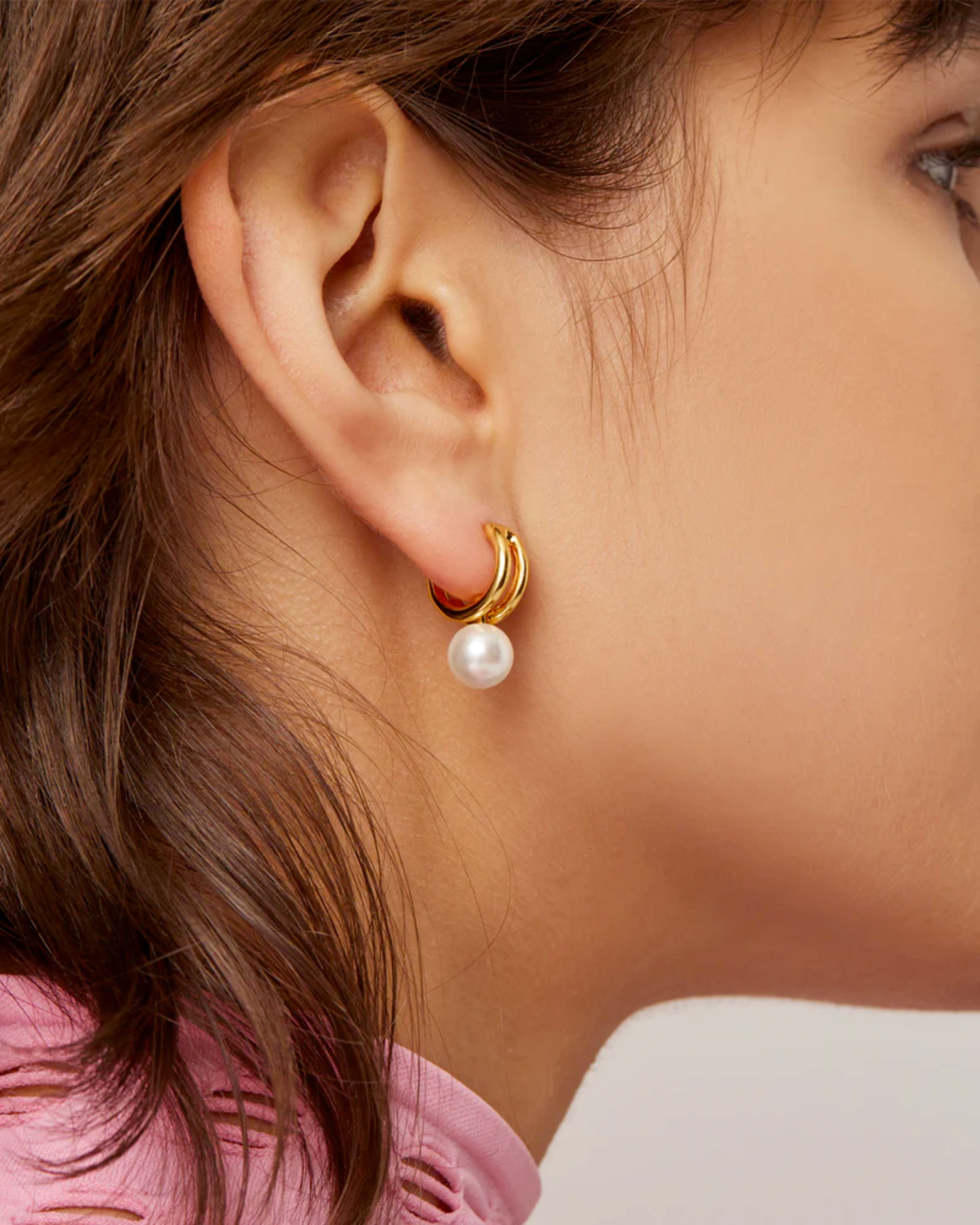 Jenny Bird Nova Huggie Earrings in Gold