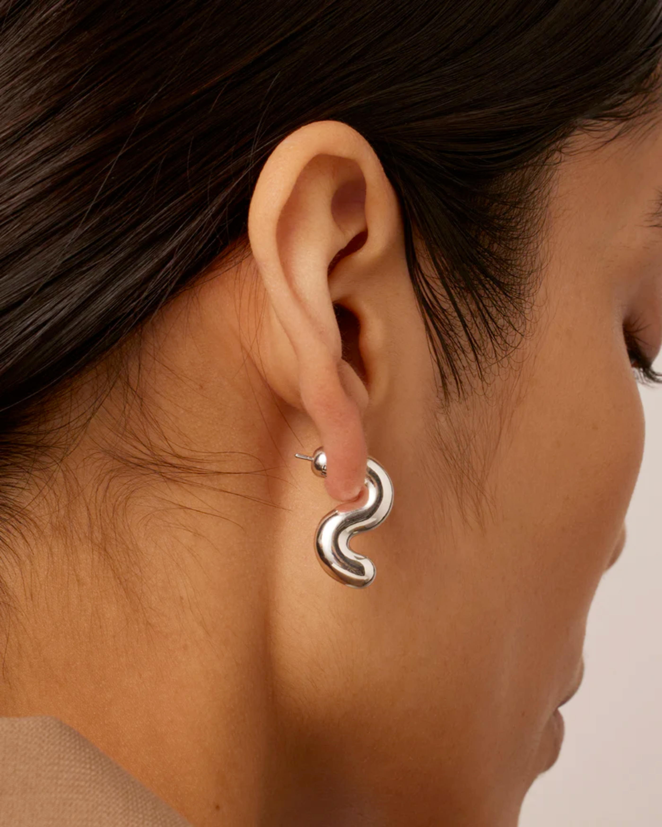 Jenny Bird Small Ola Earrings in Silver