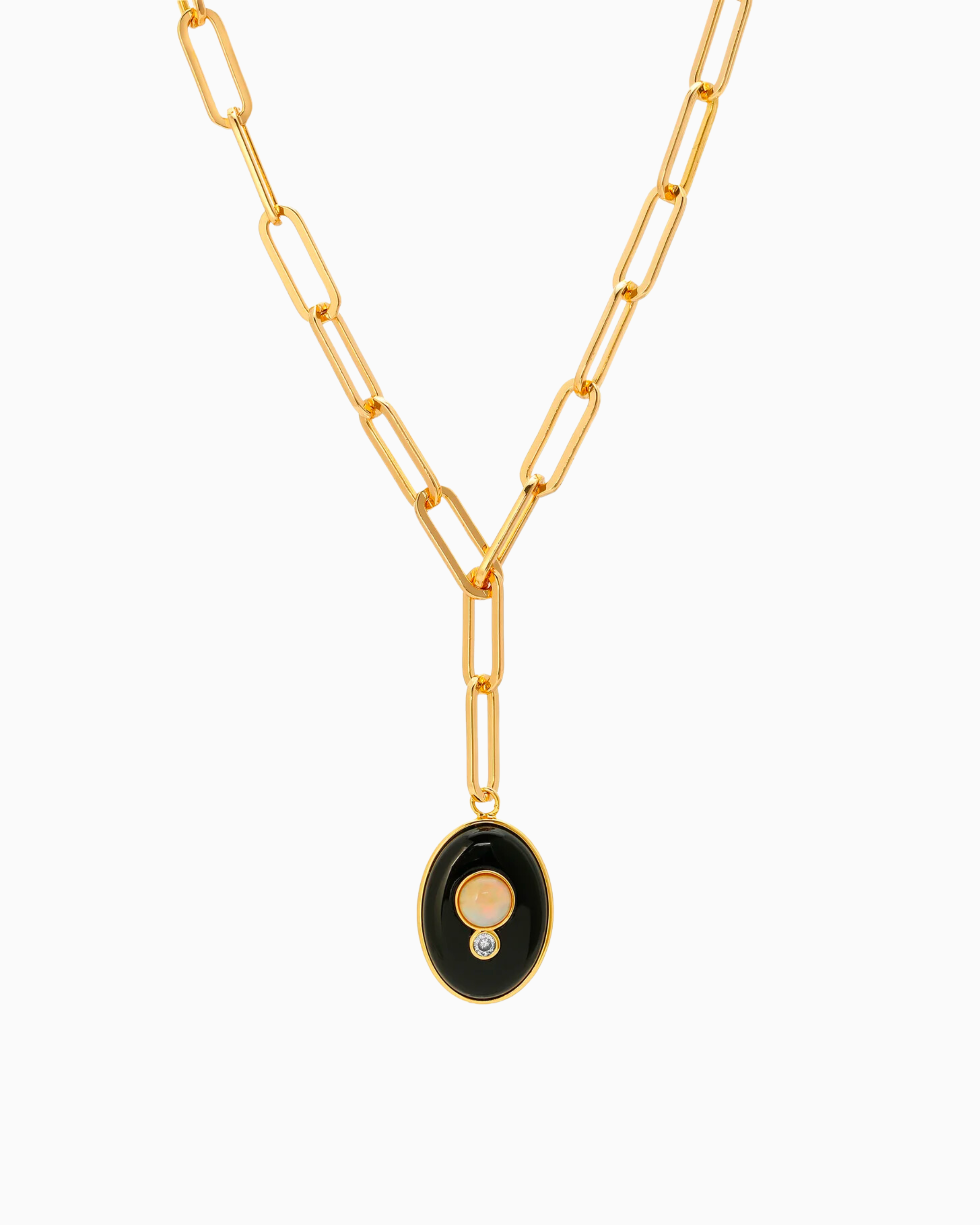 Leeada Edendale Y Necklace in Gold