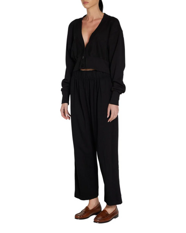 Les Tien Penny Pleat Front Pant in Black