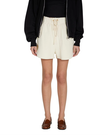 Les Tien Serena Scallop Short in Ivory