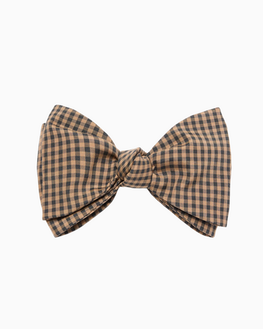 Loeffler Randall Bow Hair Clip in Brown Black Check