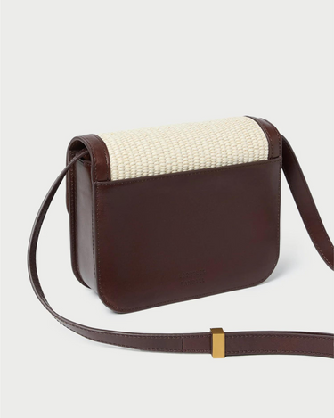 Loeffler Randall Desi Crossbody in Espresso/Cream