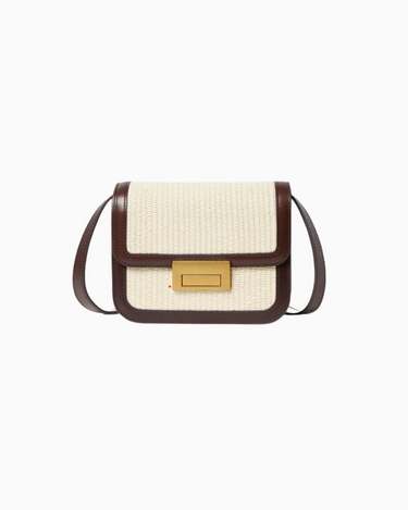 Loeffler Randall Desi Crossbody in Espresso/Cream