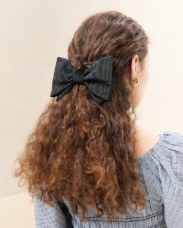 Loeffler Randall Eden Bow Hair Clip in Black