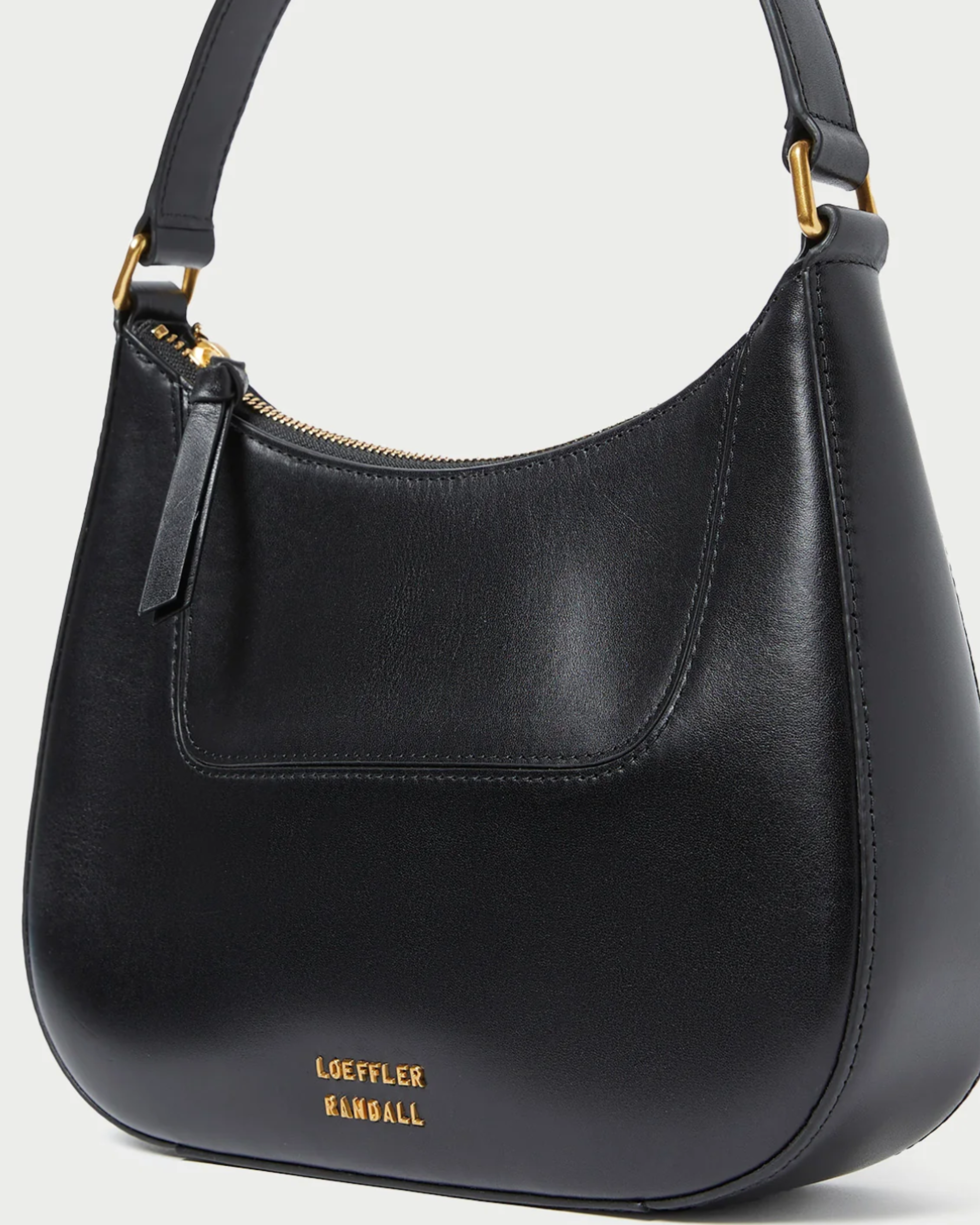 Loeffler Randall Greta Leather Shoulder Bag in Black