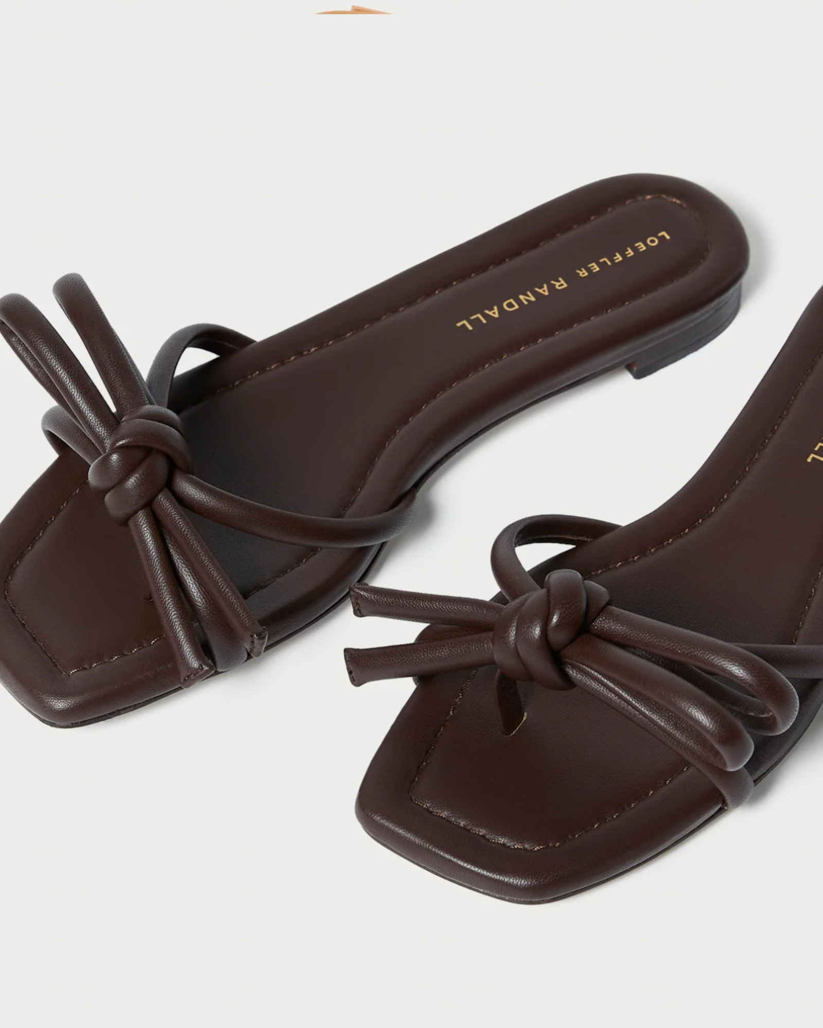 Loeffler Randall Hadley Flat Sandal in Chocolate