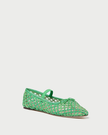 Loeffler Randall Leonie Ballet Flat in Kelly Green