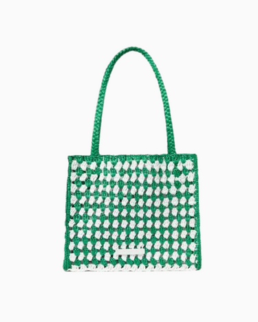 Loeffler Randall Missy Two-Tone Tote in Green/Cream