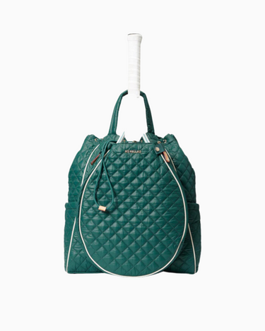 MZ Wallaca Double Tennis Convertible Backpack in Emerald Ecru