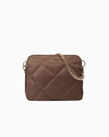 MZ Wallaca Quilted Madison Crossbody in Walnut