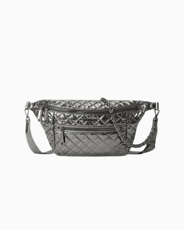 MZ Wallace Crosby Crossbody Sling in Pewter Metallic