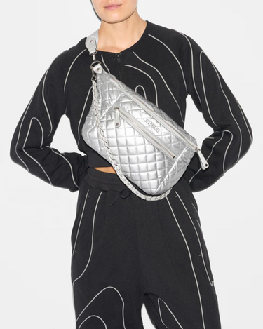 MZ Wallace Crosby Sling in Matte Silver