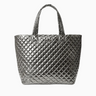 MZ Wallace Large Metro Tote Deluxe in Pewter Metallic