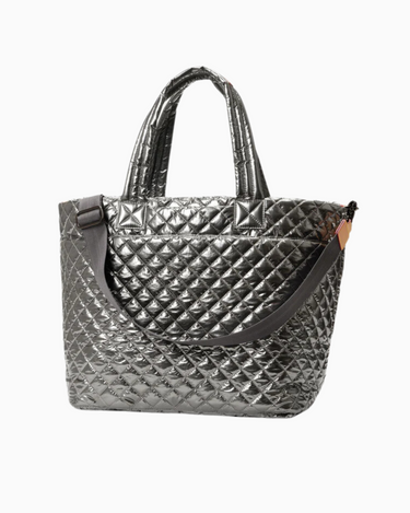 MZ Wallace Large Metro Tote Deluxe in Pewter Metallic