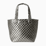 MZ Wallace Medium Metro Tote Deluxe in Pewter Metallic