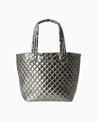 MZ Wallace Medium Metro Tote Deluxe in Pewter Metallic