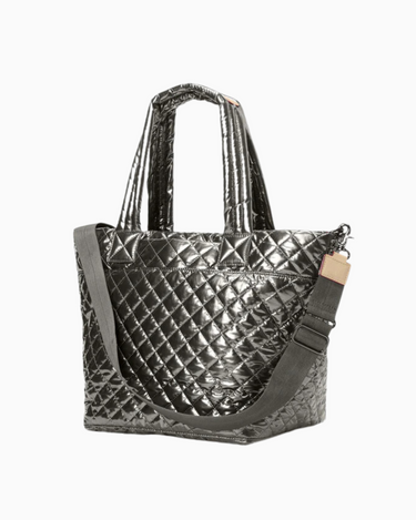 MZ Wallace Medium Metro Tote Deluxe in Pewter Metallic