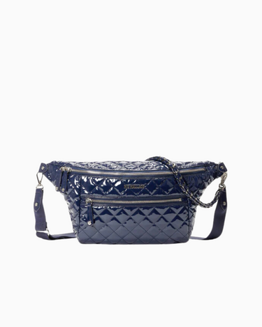 MZ Wallace Navy Lacquer Crosby Crossbody Sling