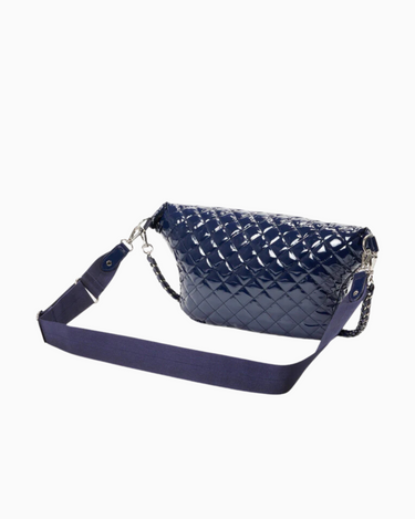 MZ Wallace Navy Lacquer Crosby Crossbody Sling