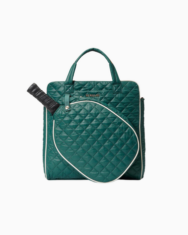 MZ Wallace Pickleball Tote in Emerald Ecru