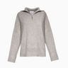 Naadam Mixed Stitch Quarter Zip in Cement