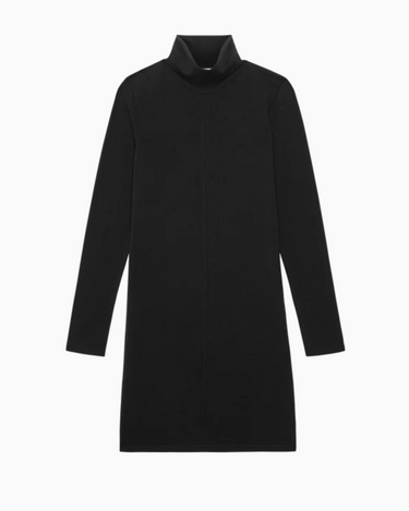 Nation Astrid Turtleneck Dress in Jet Black