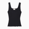 Nation Babs Square Neck Tank in Jet Black