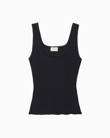 Nation Babs Square Neck Tank in Jet Black