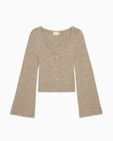 Nation Berenice Round Neck Sweater in Oatmeal Heather