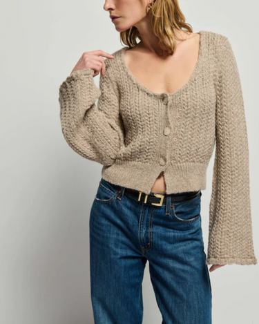 Nation Berenice Round Neck Sweater in Oatmeal Heather