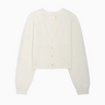 Nation Bo Balloon Sleeve Cardigan in Porcelain