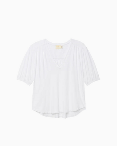 Nation Edie Shirred Shoulder Top