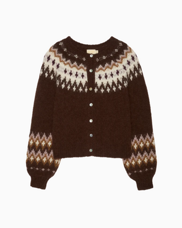 Nation Lula Fair Isle Sweater in Coffee