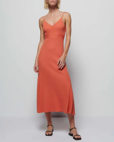 Nation Melanie Rib Tank Dress in Ginger