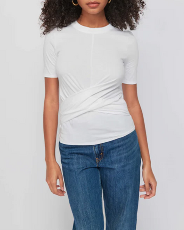 Nation Talia Wrap Top in White